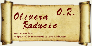 Olivera Radučić vizit kartica